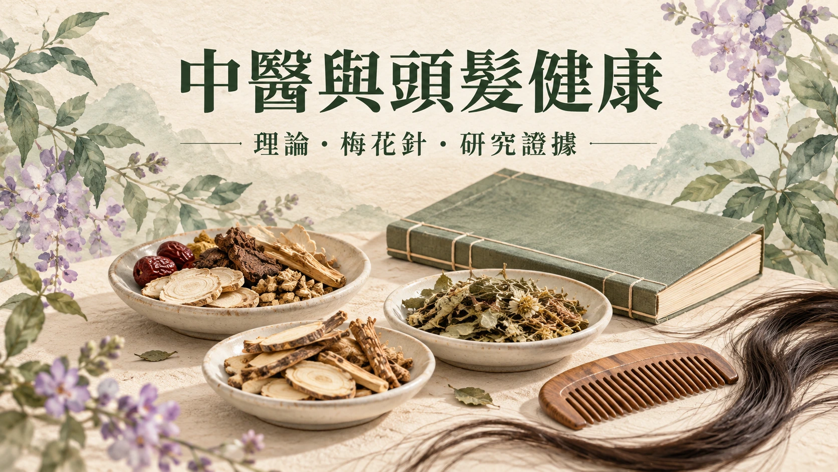 Illustration of traditional Chinese medicine and hair health: theory, plum-blossom needling and research evidence