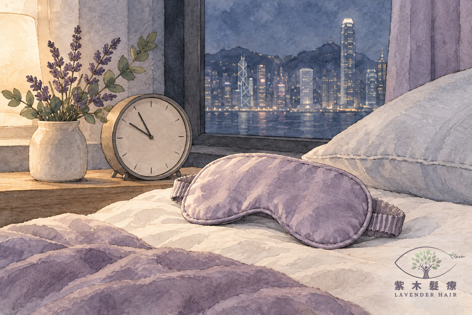 Illustration of poor sleep, insomnia and sleeping tablets