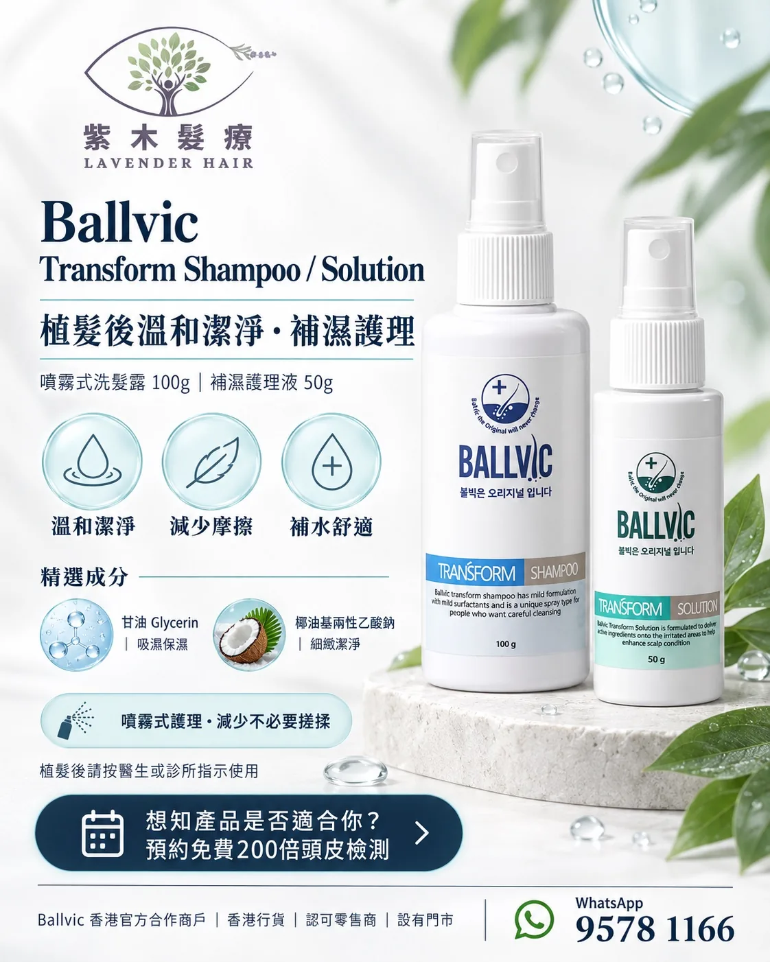 Transform Shampoo / Solution簡單版說明圖