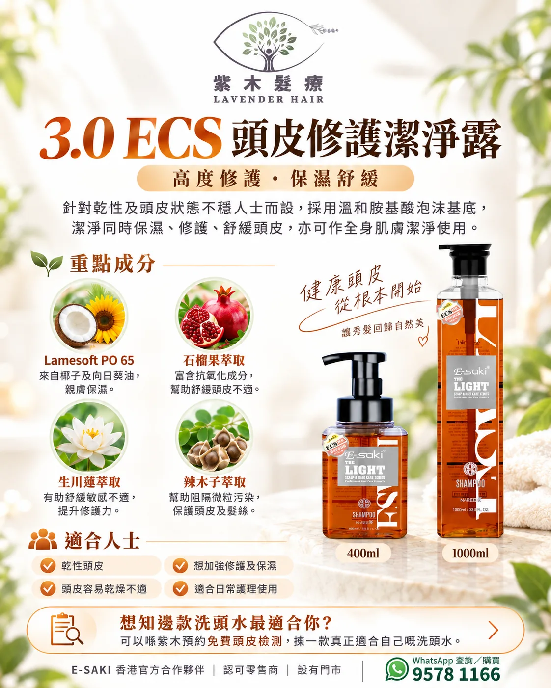 ECS 3.0 頭皮修護潔淨露簡單版說明圖